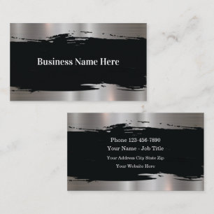 Classy Construction Business Cards Glossy