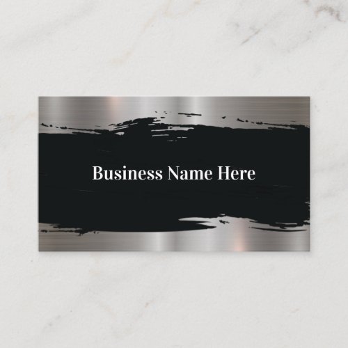 Classy Construction Business Cards Metallic look