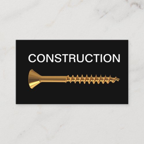 Classy Construction Fastener Graphic Business Card