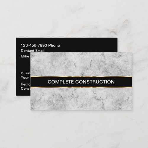 Classy Construction Theme Business Cards