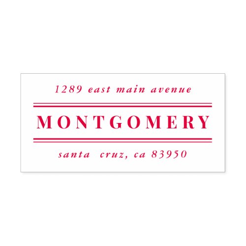 Classy Contemporary Family Name Return Address Self_inking Stamp