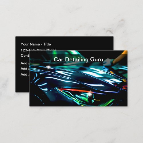 Classy Cool Auto Detailing Business Cards