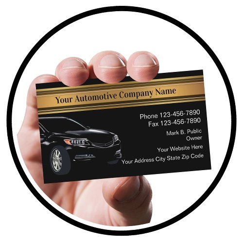 Classy Cool Automotive Business Cards Template