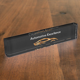 Classy Cool Automotive Desk Name Plaques Plate