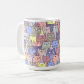 Classy Cool Christmas Cats Funny Coffee Mug (Front Left)