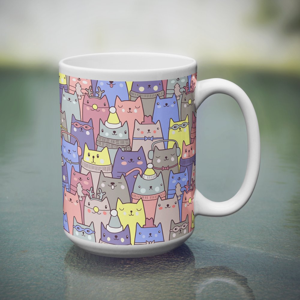 Discover Classy Cool Christmas Cats Funny Coffee Mug