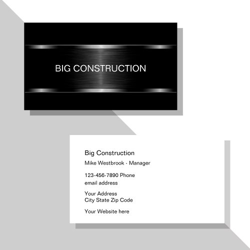 Classy Cool Construction Business Cards