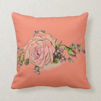 Classy Coral Throw Pillow