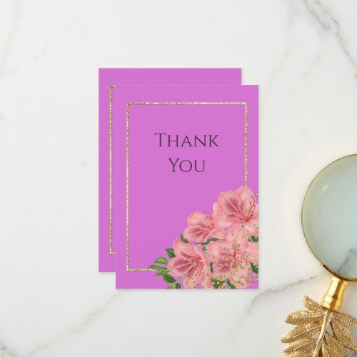  Classy Corner Floral  Glitter Confetti Birthday  Thank You Card
