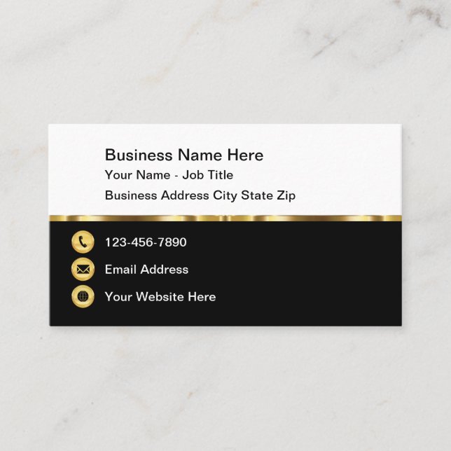 Classy Corporate Executive Editable Business Cards (Front)