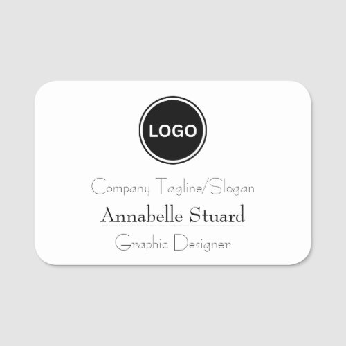 Classy Corporate Modern Employee Name tag