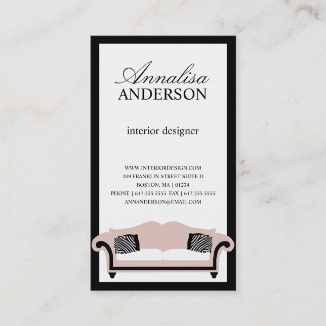 CLASSY COUCH | BUSINESS CARDS (Front)
