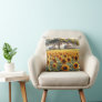 Classy Country Cottage Floral Art Painting Throw Pillow