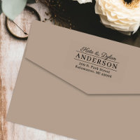 Classy Couple Elegant Wedding Return Address