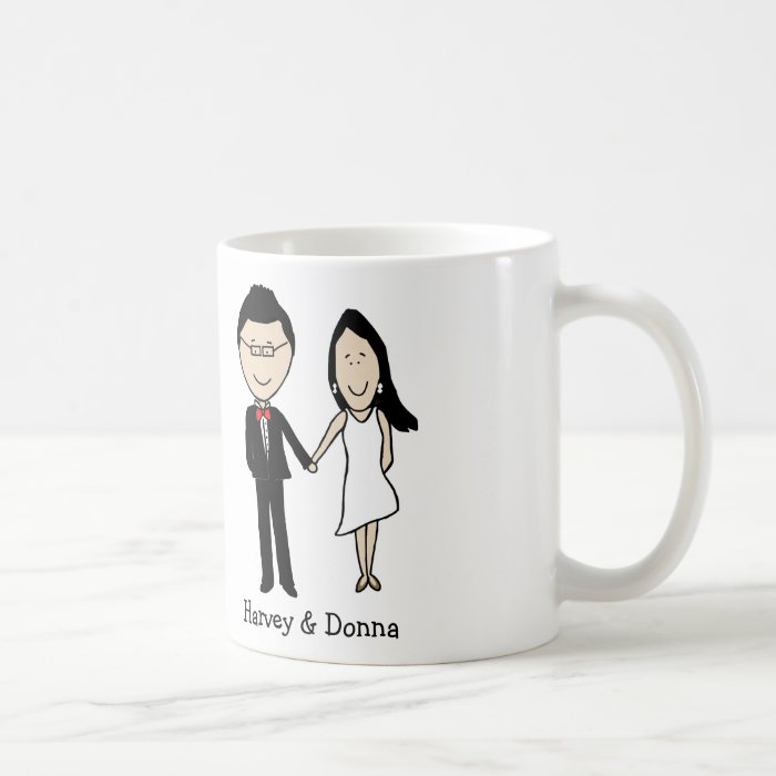 classy couple mug with glasses