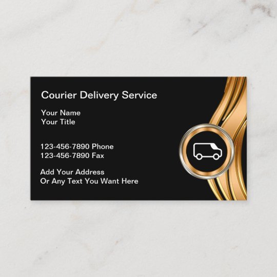 Classy Courier Delivery Business Cards