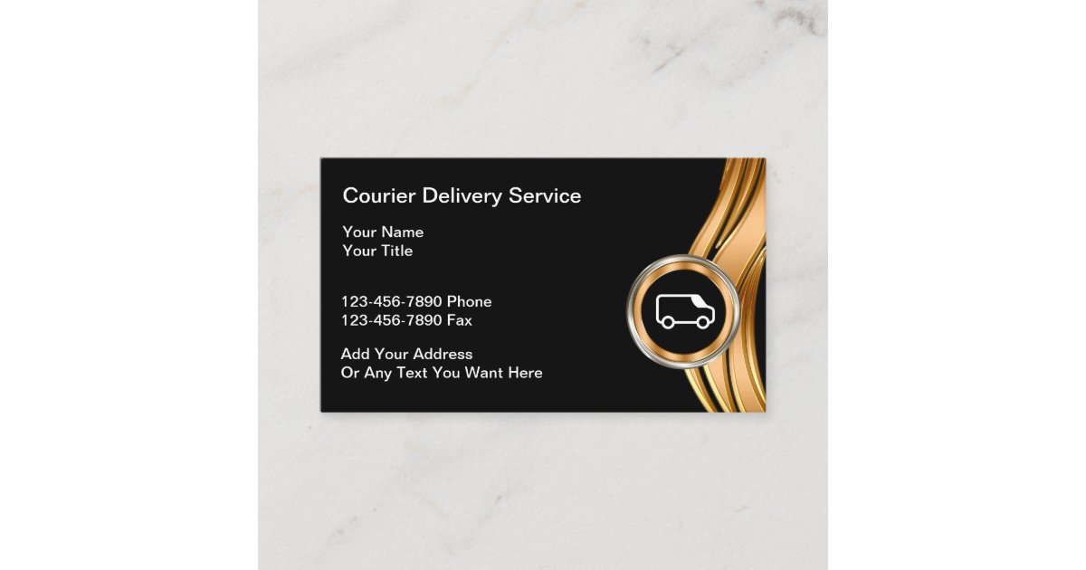 Classy Courier Delivery Business Cards
