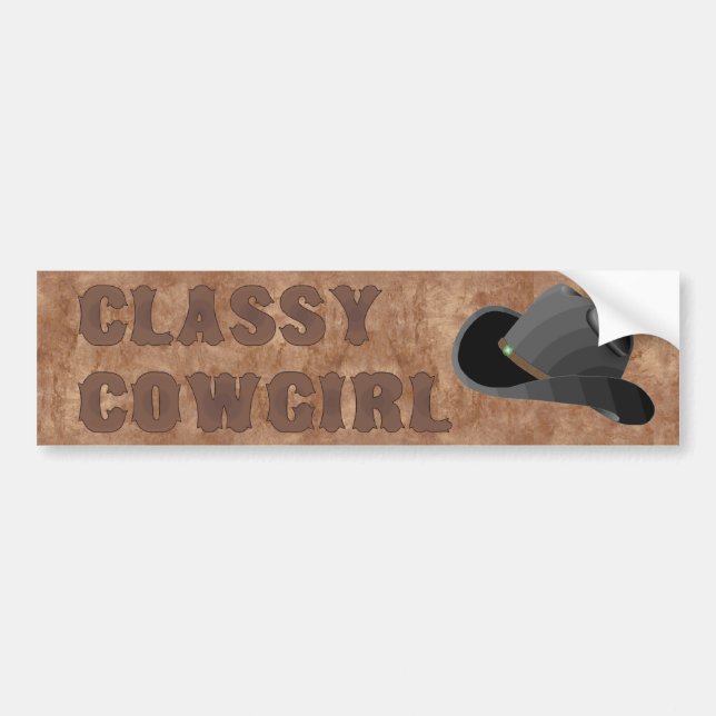 Classy CowGirl BUMPER STICKER (Front)
