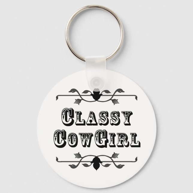Classy Cowgirl KEY CHAIN ~ Customizable (Front)