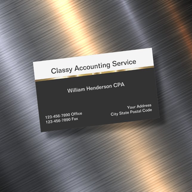 Classy CPA Accountant Business Card Magnet (Creator Uploaded)