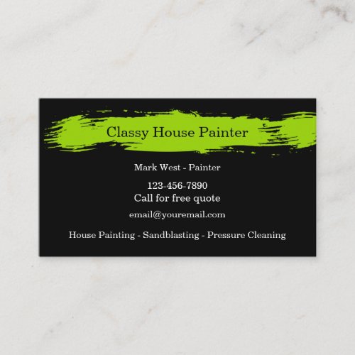 Classy Creative House Painter Business Card