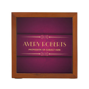 Classy crimson mandala Elegant luxury Desk Organizer