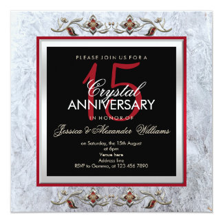 15 Year Wedding  Anniversary  Invitations Announcements 