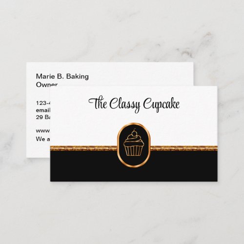 Classy Cupcake Bakery Service Business Cards