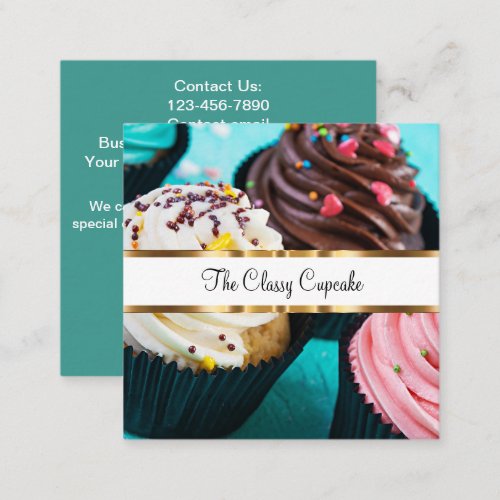 Classy Cupcake Catering Services Business Cards