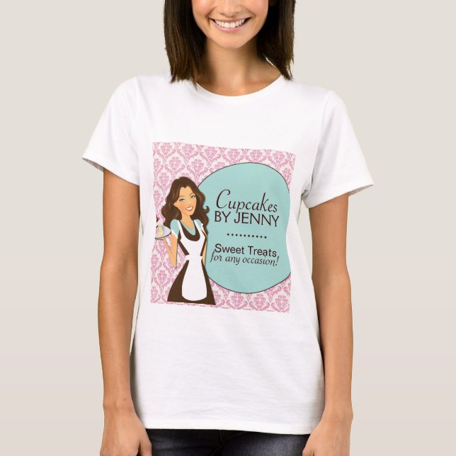 Classy Cupcake Silhouette Bakery T-Shirt (Front)