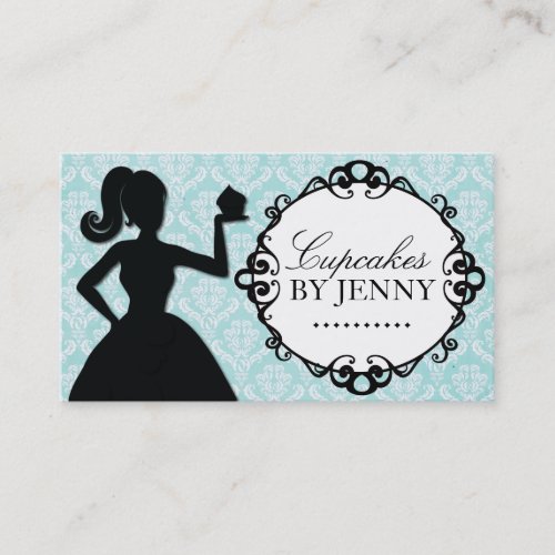Classy Cupcake Silhouette Business Cards