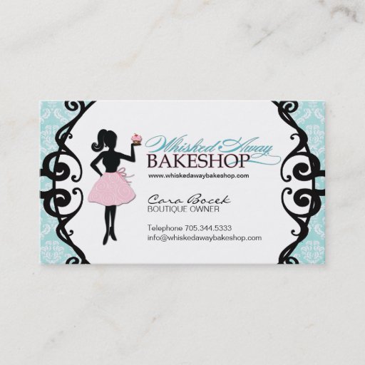 Customizable Classy Cupcake Silhouette Business Cards