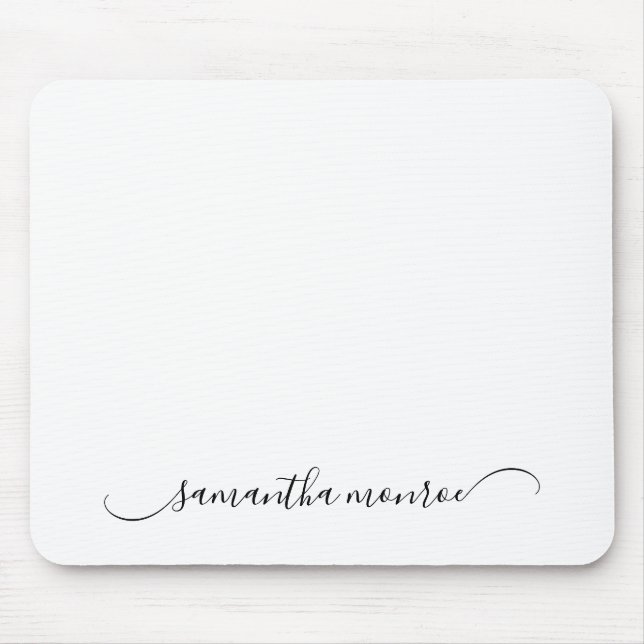 Classy Curved Swash Signature Given Name Mouse Pad (Front)