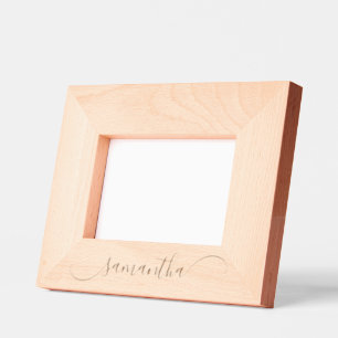 Classy Curved Swash Signature Name Engraved Frames