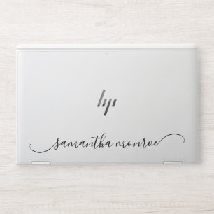 Classy Curved Swash Signature Name HP Laptop Skin