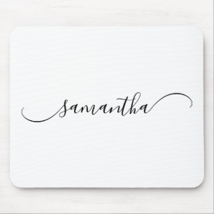 Classy Curved Swash Signature Name Mouse Pad