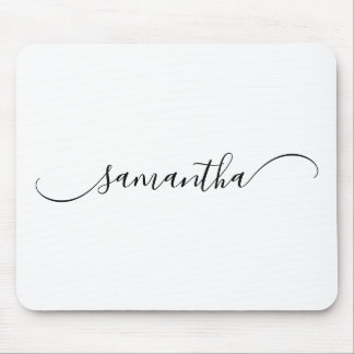 Classy Curved Swash Signature Name Mouse Pad