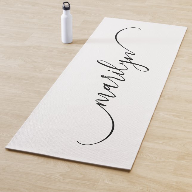 Classy Curved Swash Signature Name Yoga Mat (In Situ)