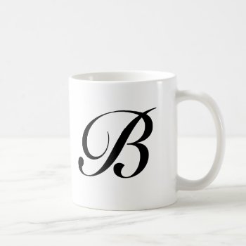 Classy Custom Add Your Own Initial Monogram Text Coffee Mug by iBella at Zazzle