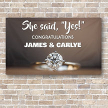 Classy, Custom Engagement Congrats Banner