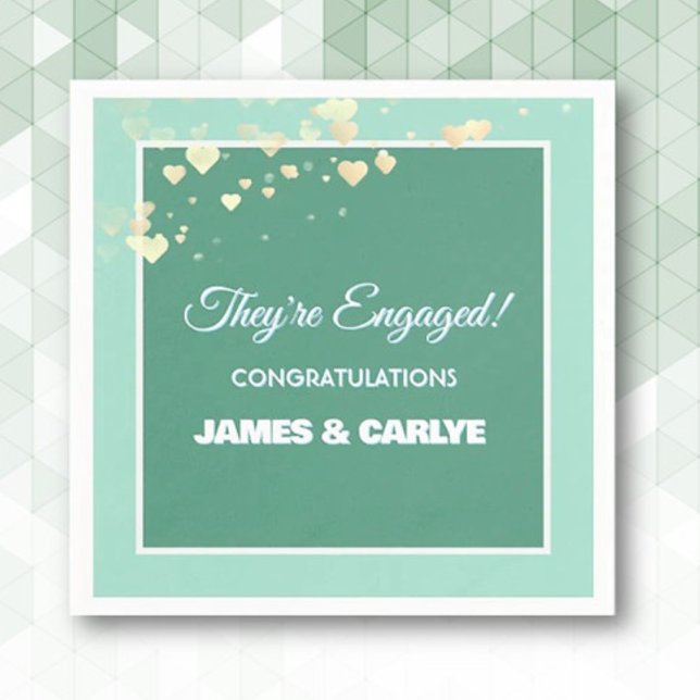 Classy, Custom Engagement Congrats  Napkins (Creator Uploaded)