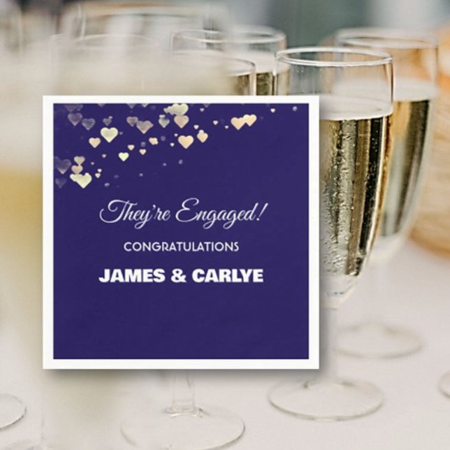 Classy, Custom Engagement Congrats  Napkins (Creator Uploaded)