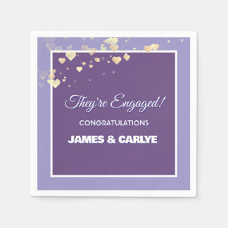 Classy, Custom Engagement Congrats  Napkins