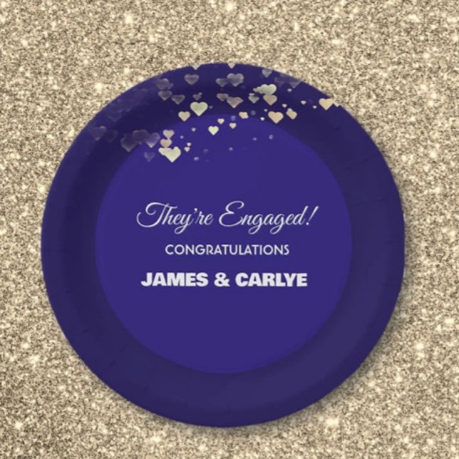 Classy, Custom Engagement Congrats  Paper Plates (Creator Uploaded)