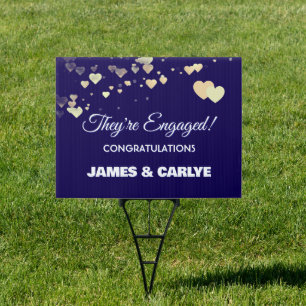 Classy, Custom Engagement Congrats Sign