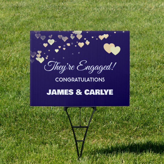 Classy, Custom Engagement Congrats  Sign (Insitu)