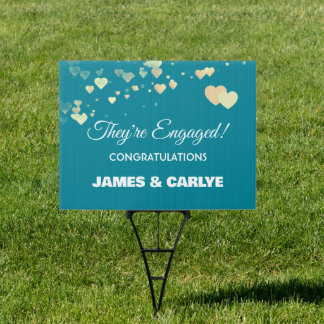 Classy, Custom Engagement Congrats Sign