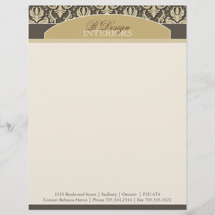 Classy Custom Interior Designer Letterhead | Zazzle.com