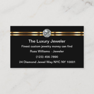 Classy Custom Jeweler Upscale Business Cards