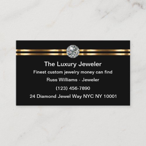 Classy Custom Jeweler Upscale Business Cards